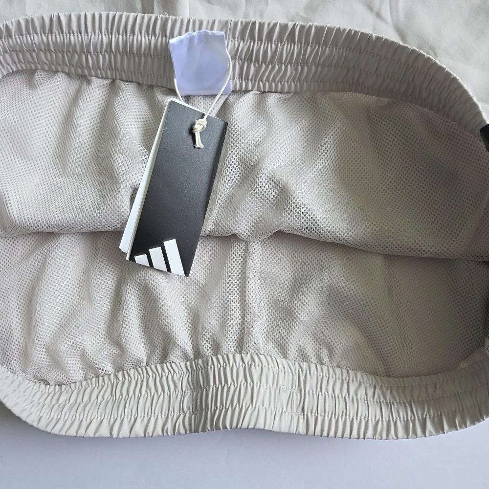 Adidas Men's Light Beige Cargo Shorts with Flap Pocket